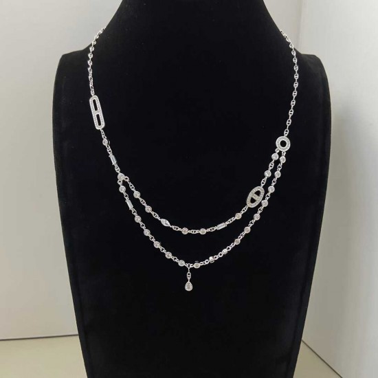 Hermes Chaine d'Ancre Chaos Fancy diamond necklace Hermes Chaine d'Ancre Chaos Fancy diamond necklace