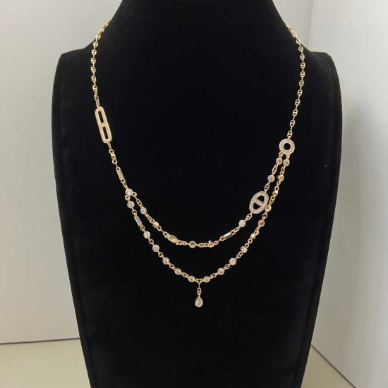 Hermes Chaine d'Ancre Chaos Fancy diamond necklace Hermes Chaine d'Ancre Chaos Fancy diamond necklace