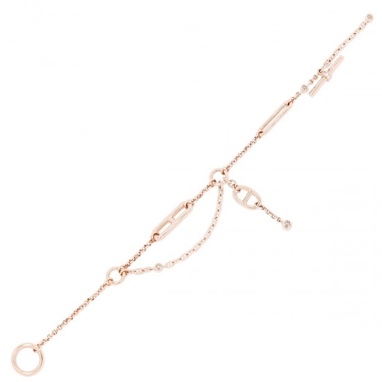 Hermes Chaine d'ancre Chaos diamond bracelet