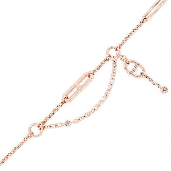 Hermes Chaine d'ancre Chaos diamond bracelet