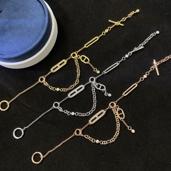 Hermes Chaine d'ancre Chaos diamond bracelet