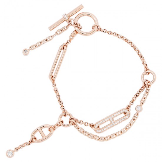 Hermes Chaine d'ancre Chaos diamond bracelet