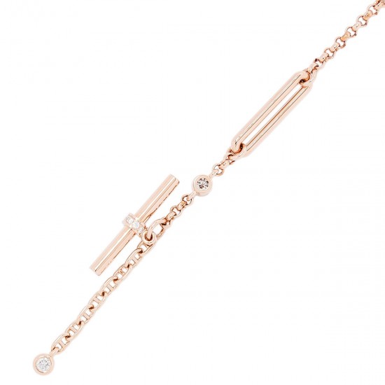 Hermes Chaine d'ancre Chaos diamond bracelet