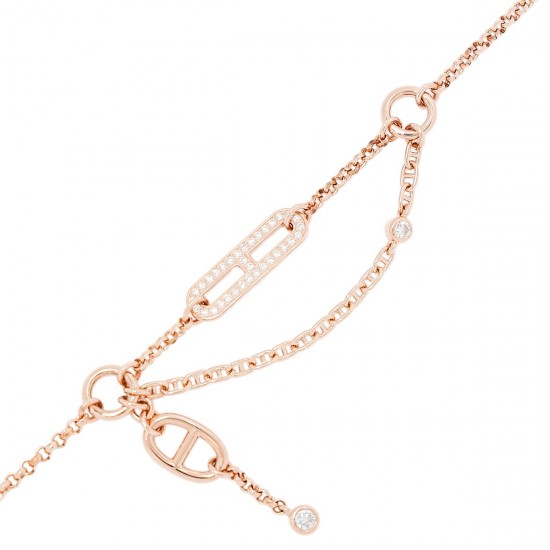 Hermes Chaine d'ancre Chaos diamond bracelet