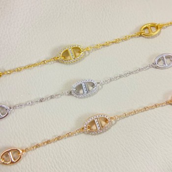 Hermes Chaine d'Ancre Farandole diamond bracelet Hermes Chaine d'Ancre Farandole diamond bracelet