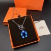 Hermes Helios Fer a cheval necklace