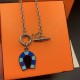 Hermes Helios Fer a cheval necklace