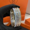 Hermes H Kelly Baguettes diamond bracelet
