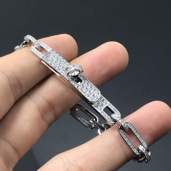 Hermes Kelly diamond bracelet
