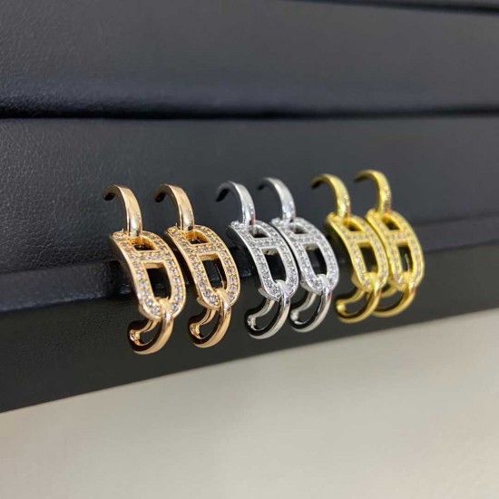 Hermes Boutons D'Oreilles diamond ear ring Hermes Boutons D'Oreilles diamond ear ring