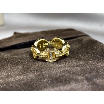 Hermes Chaine d'Ancre Enchainee diamond Ring