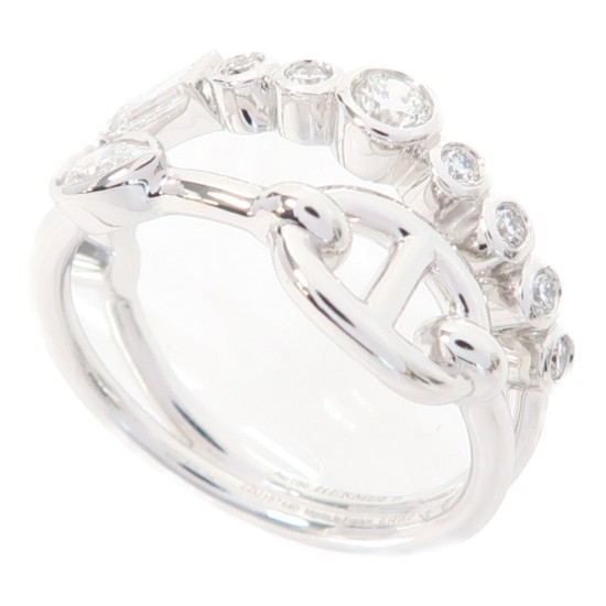 Hermes Chaine d'Ancre chaos diamond Ring Hermes Chaine d'Ancre chaos diamond Ring