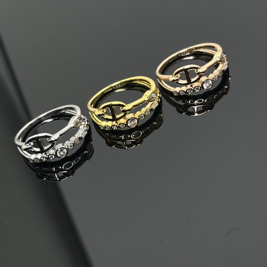 Hermes Chaine d'Ancre chaos diamond Ring Hermes Chaine d'Ancre chaos diamond Ring