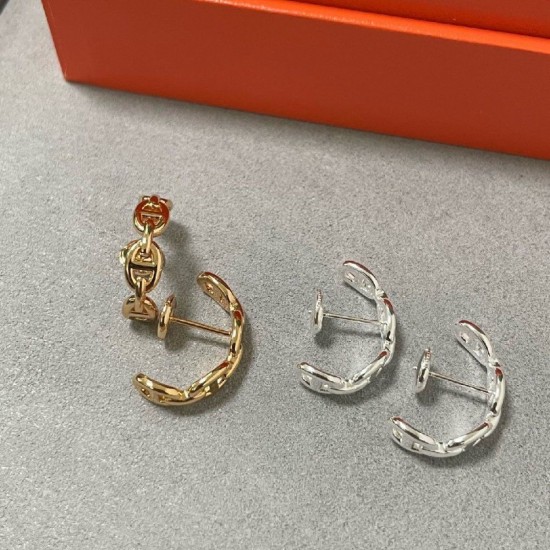 Hermes Chaine d'Ancre ear ring S925