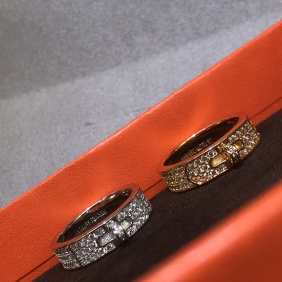 Hermes Kelly diamond ring