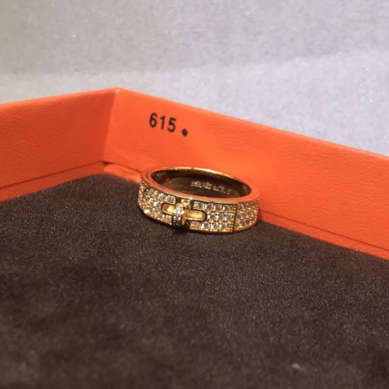 Hermes Kelly diamond ring
