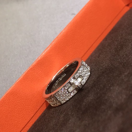 Hermes Kelly diamond ring