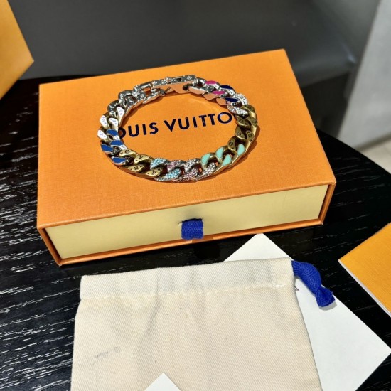 LV Chain links patches color bracelet