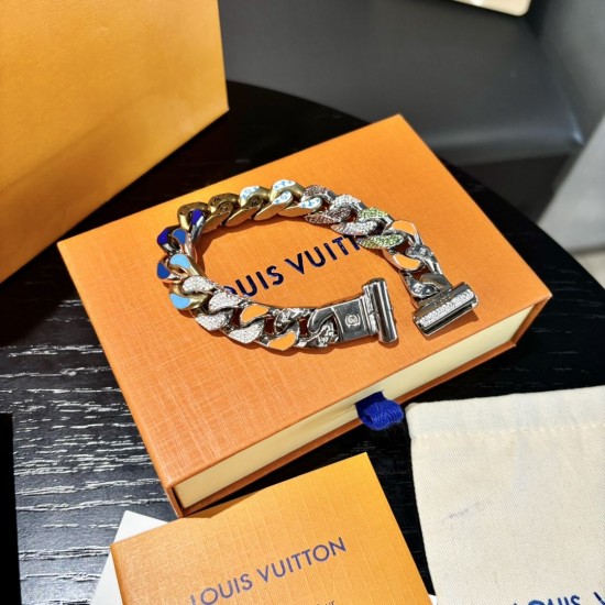 LV Chain links patches color bracelet