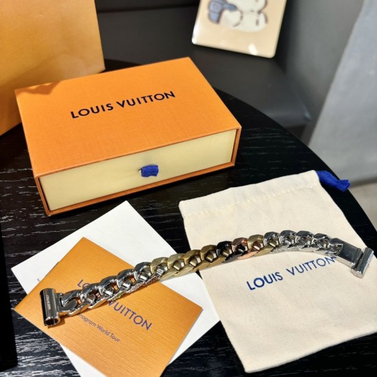 LV Chain links patches color bracelet