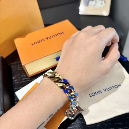LV Chain links patches color bracelet
