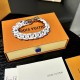 LV Chain links patches white bracelet