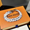 LV Chain links patches white bracelet