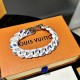 LV Chain links patches white bracelet