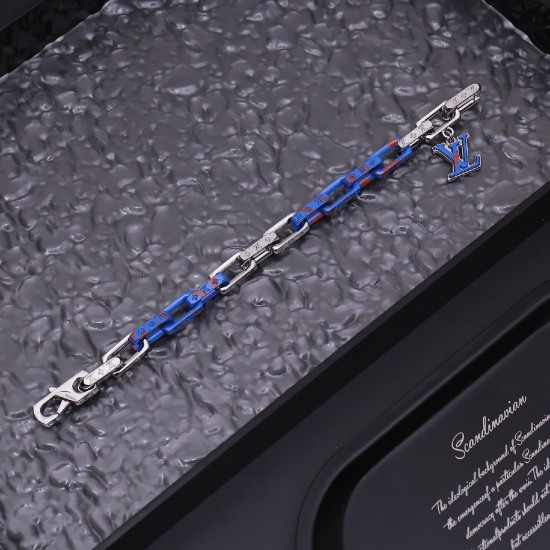 LVxYK Paradise chain color blue bracelet