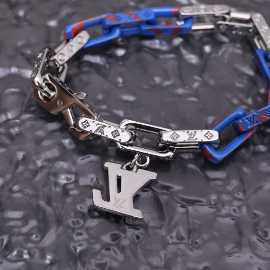 LVxYK Paradise chain color blue bracelet