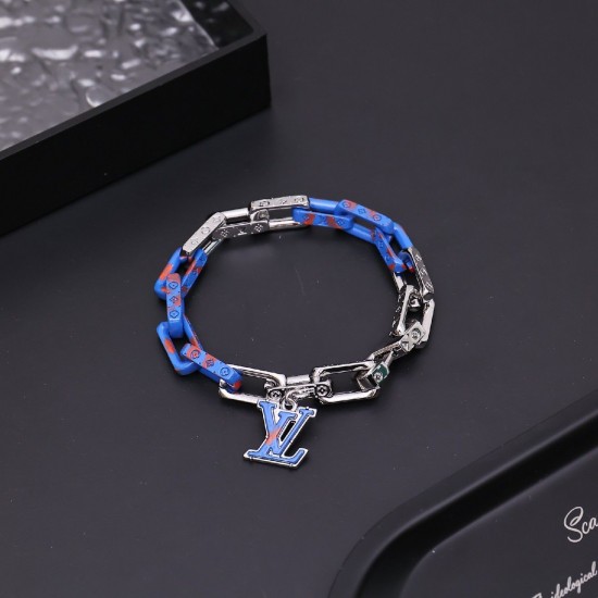 LVxYK Paradise chain color blue bracelet