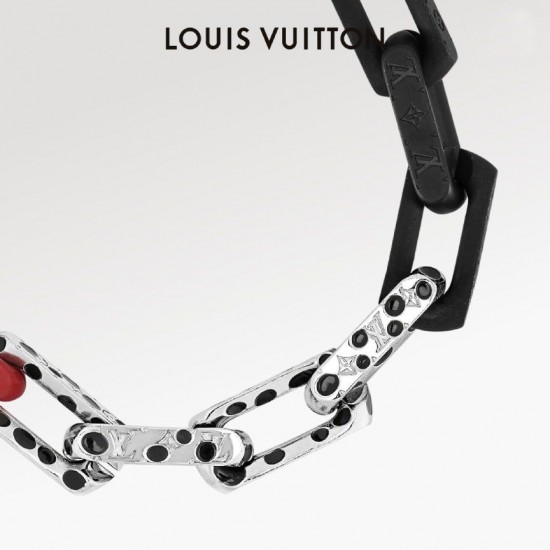 LVxYK Paradise chain red black bracelet