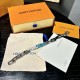 LV Monogram chain black white blue bracelet