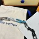 LV Monogram chain black white blue bracelet
