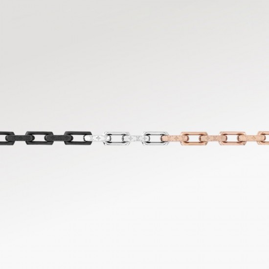 LV Monogram chain black rose gold necklace LV Monogram chain black rose gold necklace