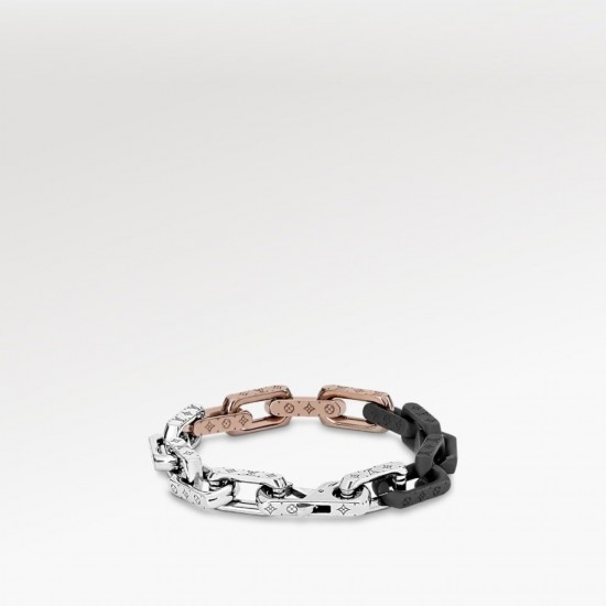 LV Monogram chain black rose gold bracelet LV Monogram chain black rose gold bracelet
