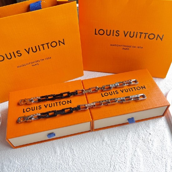 LV Monogram chain black rose gold bracelet LV Monogram chain black rose gold bracelet