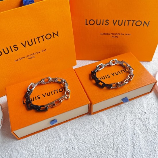 LV Monogram chain black rose gold bracelet LV Monogram chain black rose gold bracelet