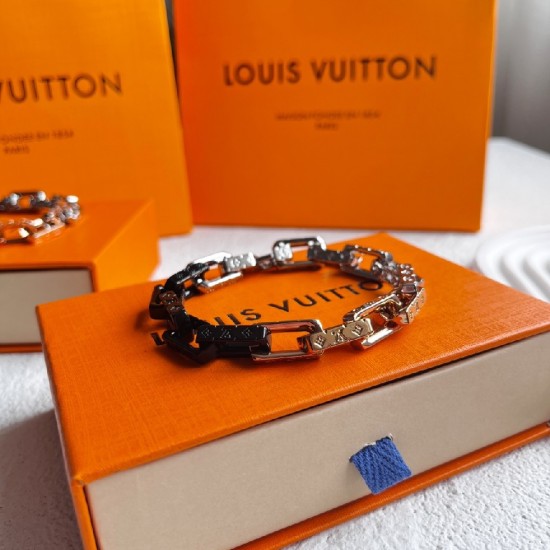 LV Monogram chain black rose gold bracelet LV Monogram chain black rose gold bracelet