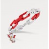 LV Monogram chain red bracelet