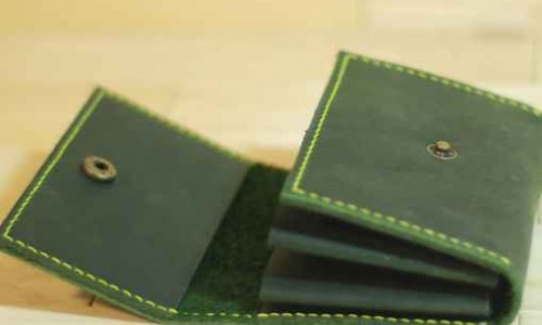 How to sew a leather card case