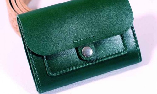 Leather billfold sewing instruction and pattern