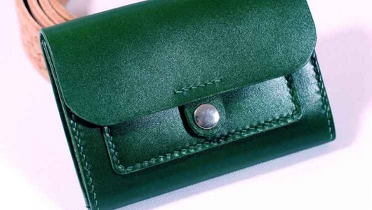 Leather billfold sewing instruction and pattern