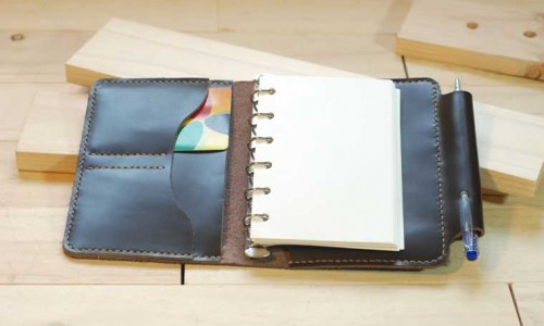 Leather notebook making tutorial