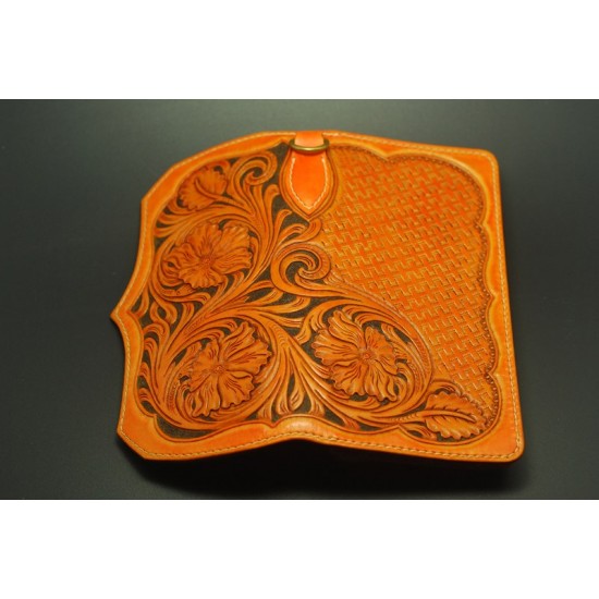 Laser cut Acrylic template, PMMA pattern, leathercraft long wallet template, with carving pattern, A-17 Laser cut Acrylic template, PMMA pattern, leathercraft long wallet template, with carving pattern, A-17