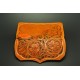 Laser cut Acrylic template, PMMA pattern, leathercraft long wallet template, with carving pattern, A-17