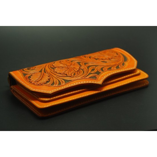 Laser cut Acrylic template, PMMA pattern, leathercraft long wallet template, with carving pattern, A-17 Laser cut Acrylic template, PMMA pattern, leathercraft long wallet template, with carving pattern, A-17