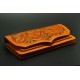 Laser cut Acrylic template, PMMA pattern, leathercraft long wallet template, with carving pattern, A-17