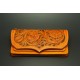 Laser cut Acrylic template, PMMA pattern, leathercraft long wallet template, with carving pattern, A-17
