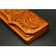 Laser cut Acrylic template, PMMA pattern, leathercraft long wallet template, with carving pattern, A-17